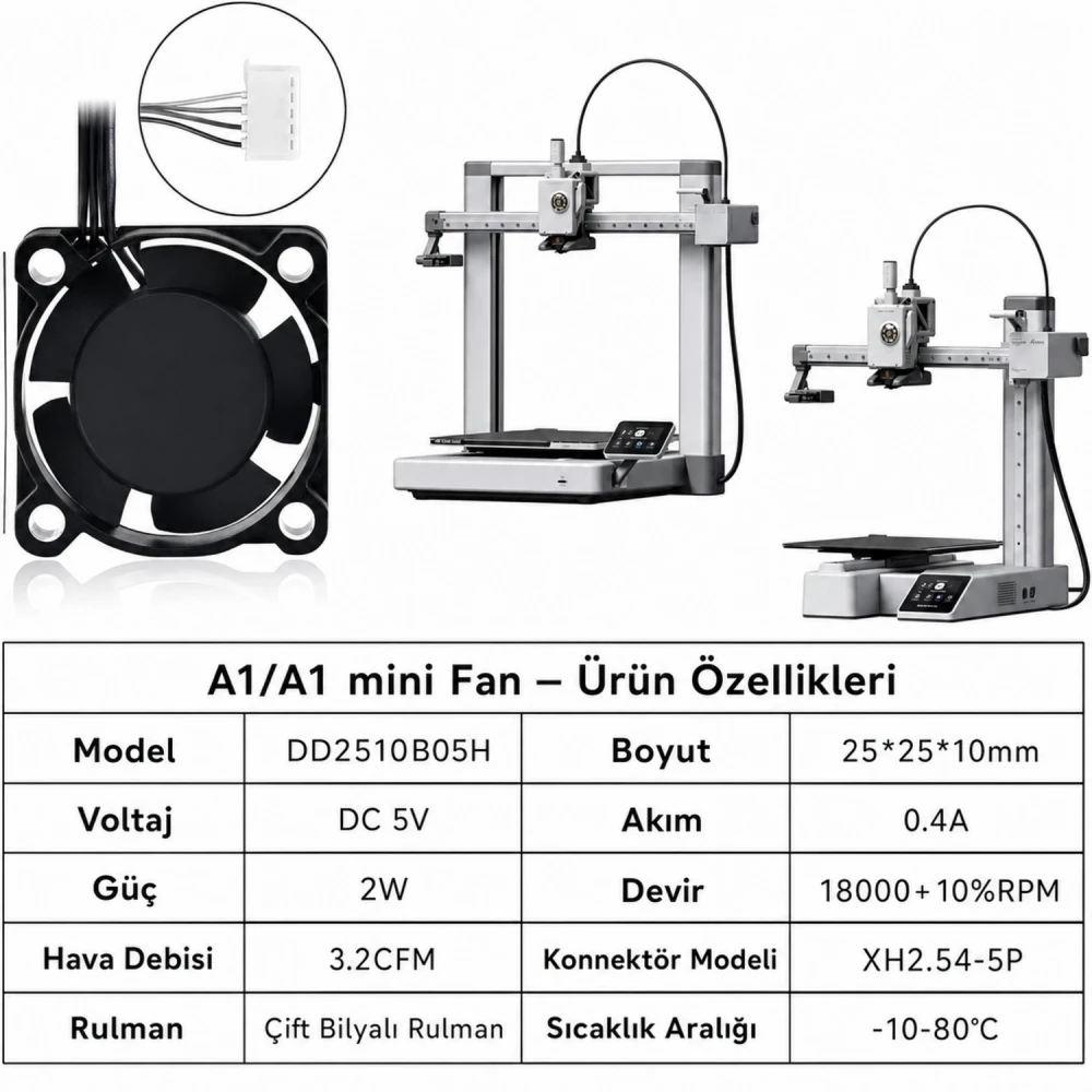 Bambu Lab A1/A1 Mini Uyumlu Hotend Soğutucu Fan