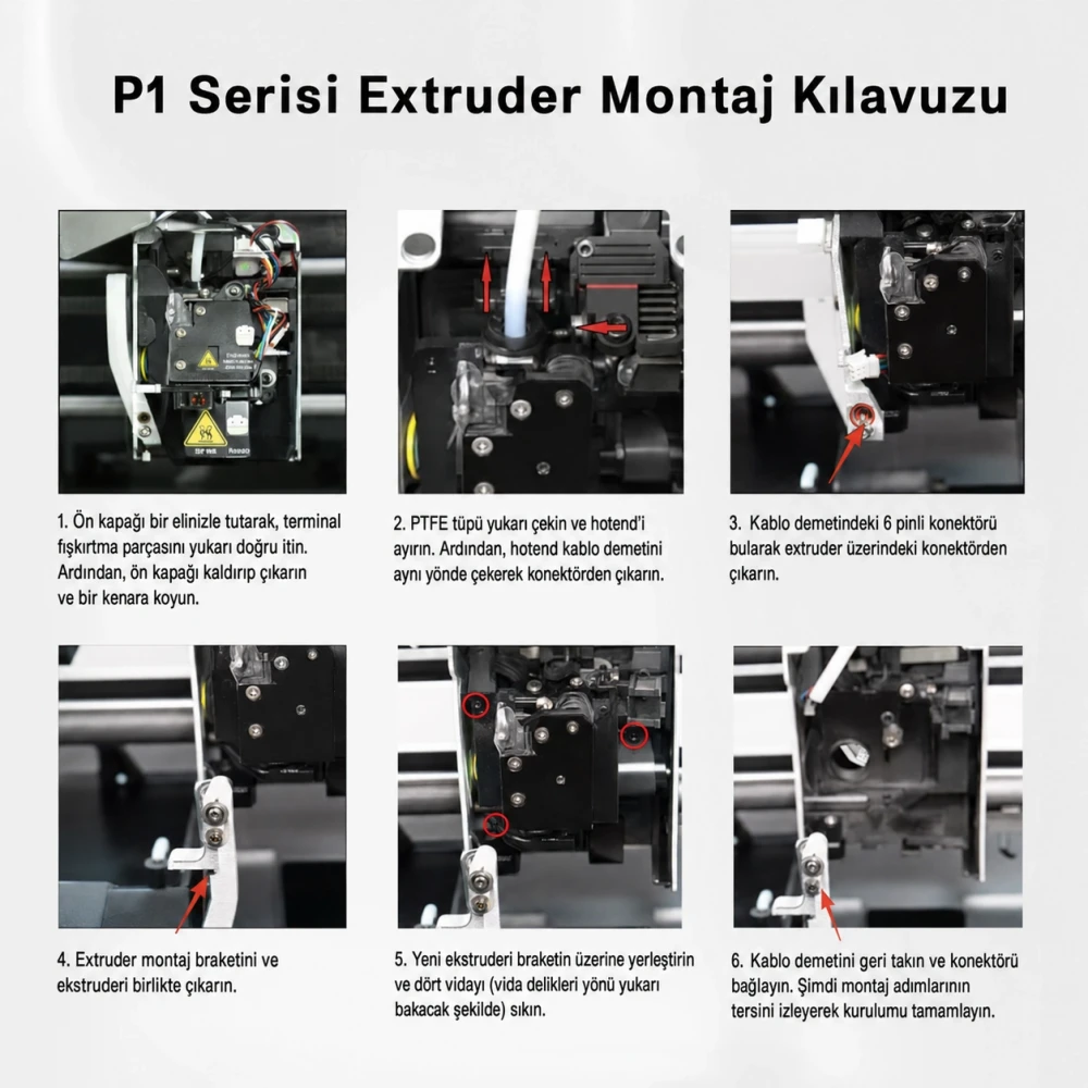 Bambu Lab Uyumlu P1 Serisi Extruder Ünitesi
