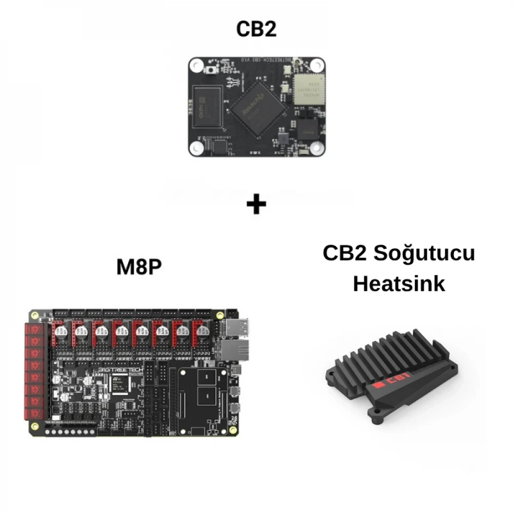 BTT Manta M8P Kontrol Kartı+ CB2 + CB2 Heatsink