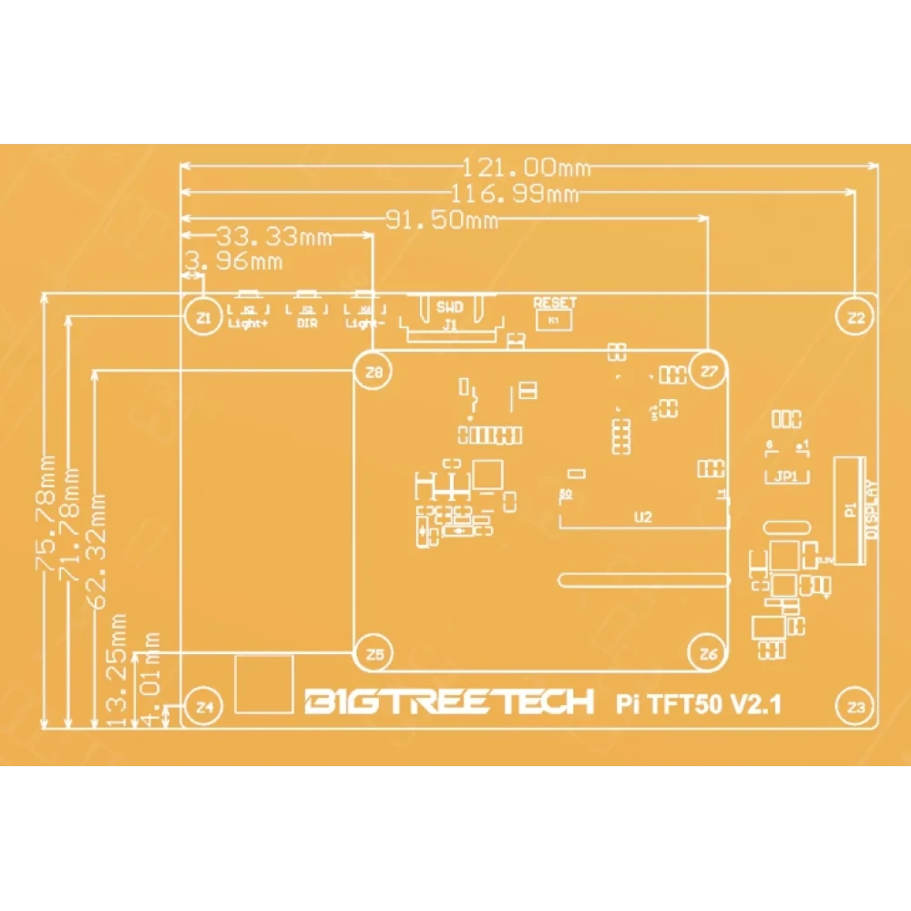 BTT TFT50 Raspberry Pi Uyumlu Dokunmatik Ekran