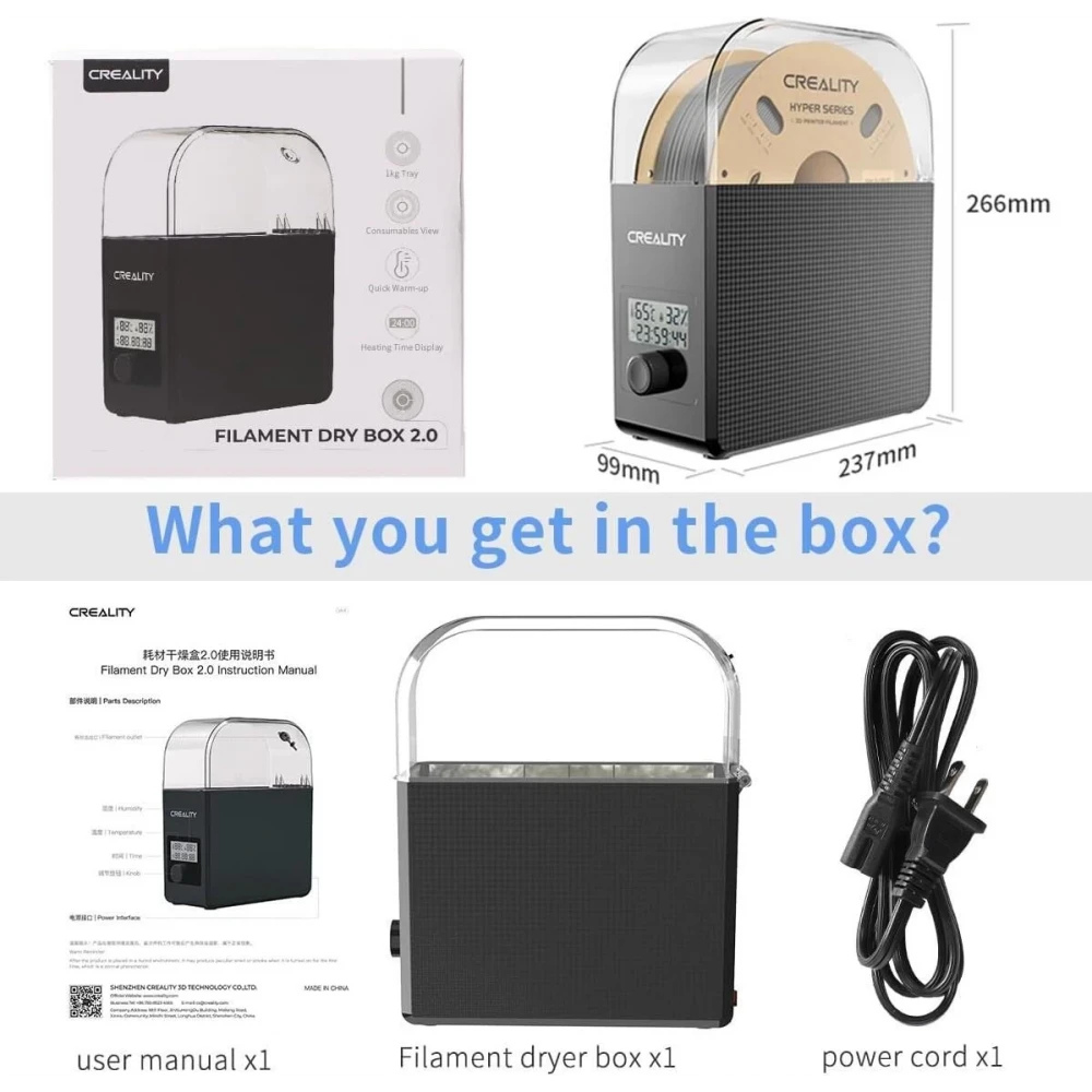 Creality Filament Kurutucu - Dryer Box Pro V2.0 / Space Pi SE