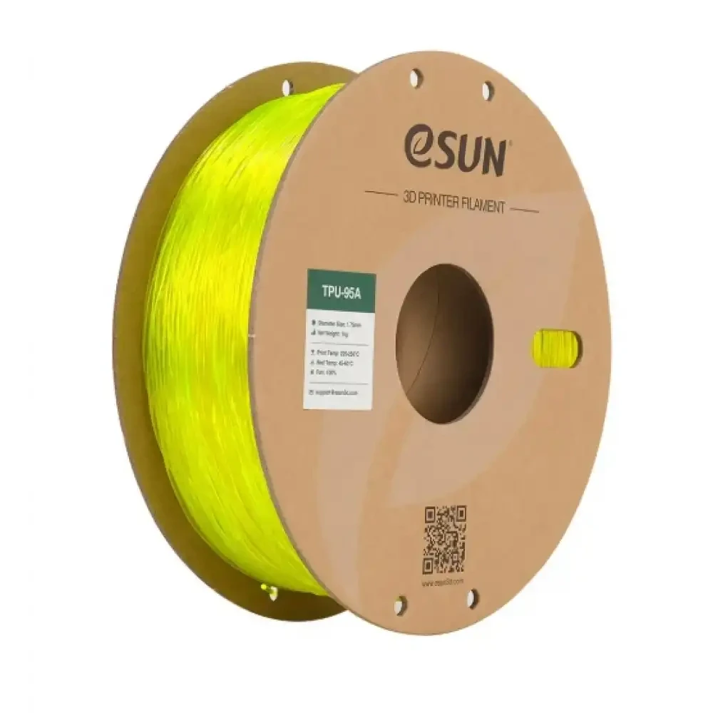 Esun eTPU-95A Filament - Transparent Yellow