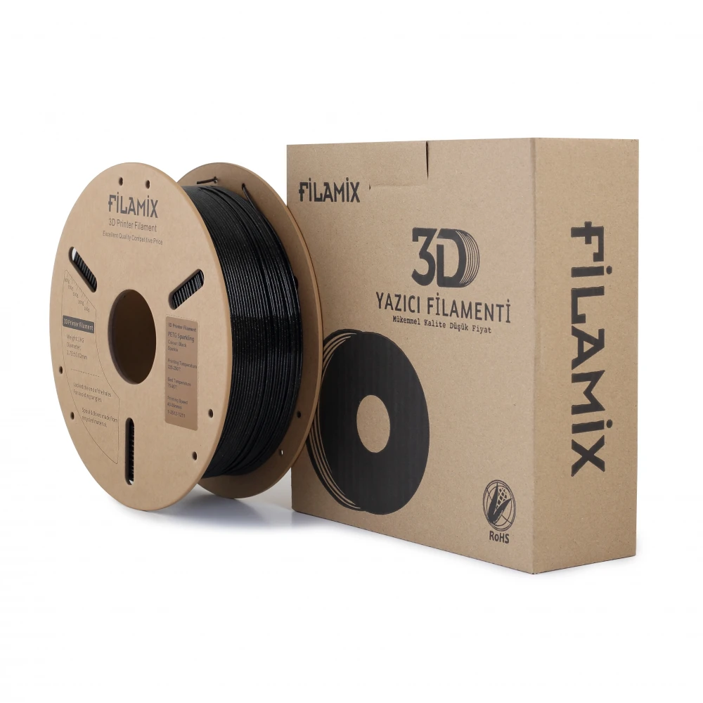 Filamix PETG Sparkling - Black Sparkle