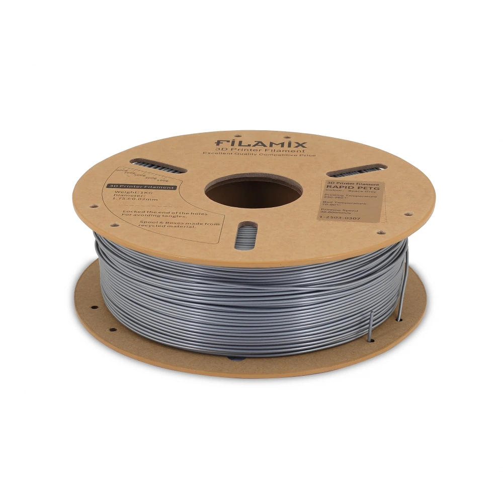 Filamix Rapid PETG Filament - Space Grey
