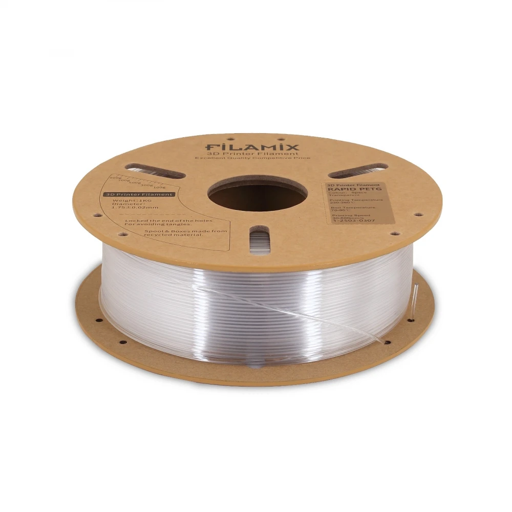 Filamix Rapid PETG Filament - Space Transparent