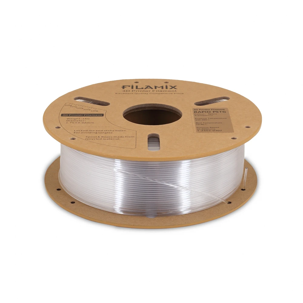 Filamix Rapid PETG Filament - Space Transparent