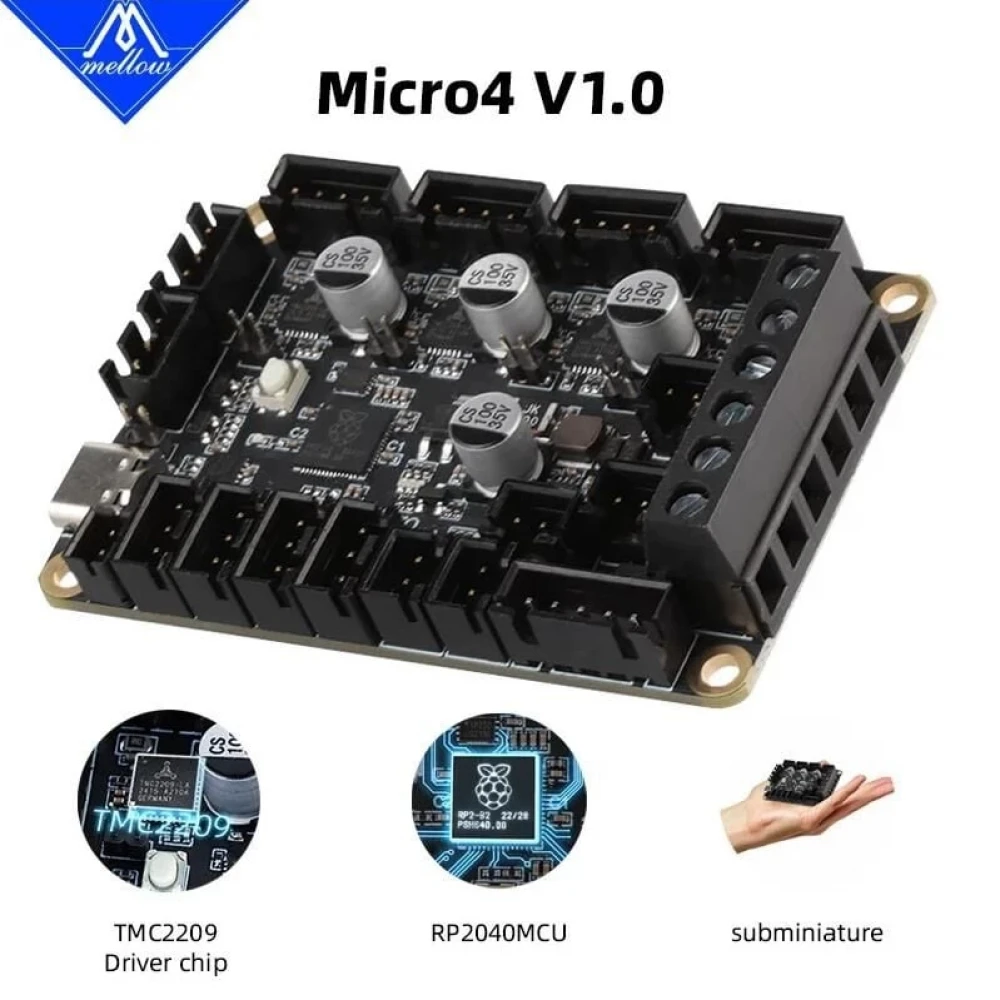 Mellow Fly Micro4 Klipper Uyumlu Yazıcı Anakartı