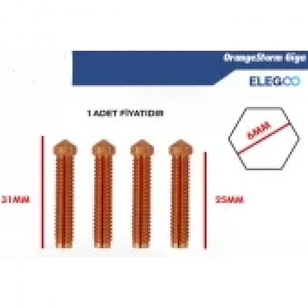 ELEGOO Orange Storm Giga Pirinç Nozzle 1.0mm