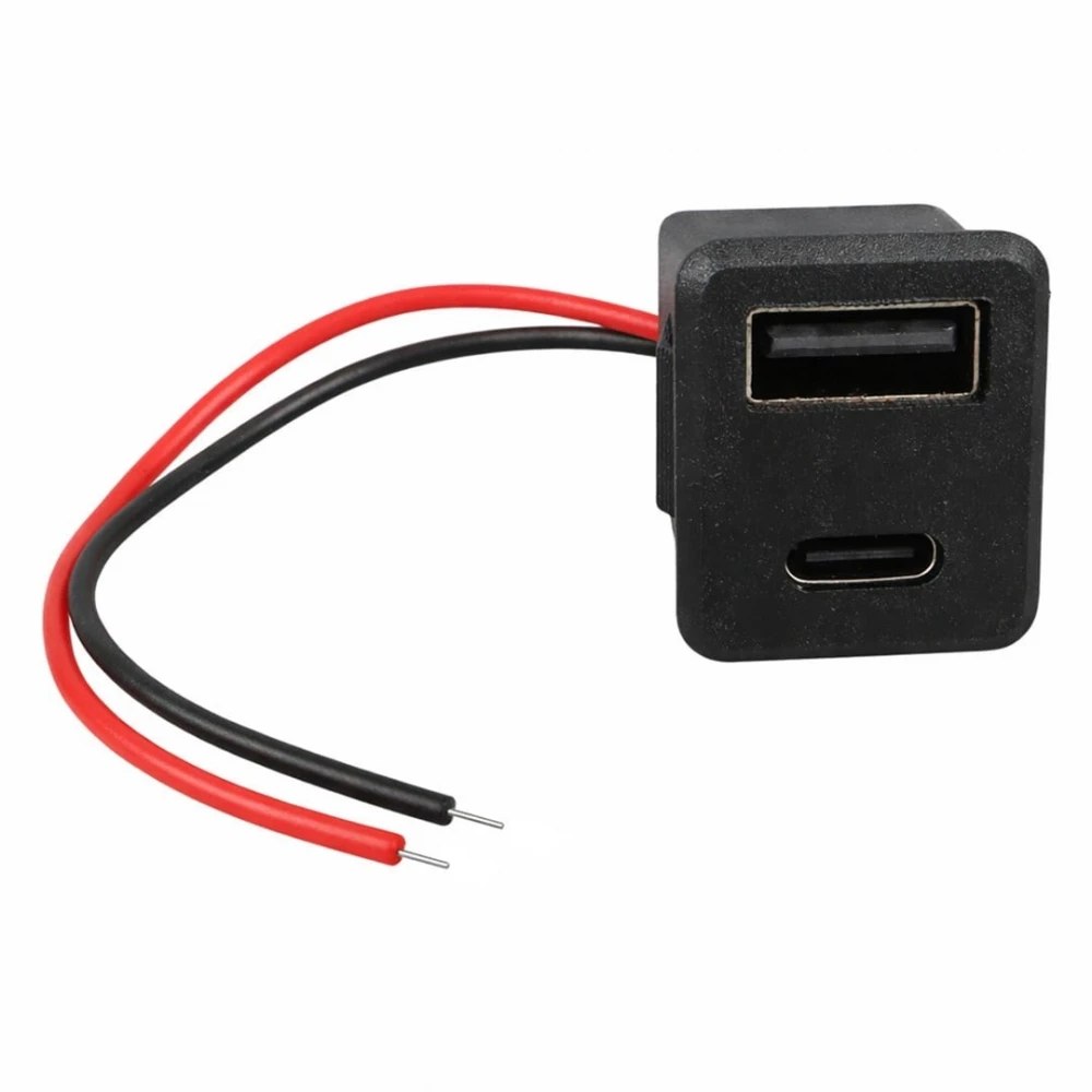 Pano Tip Kare Type-C + USB Şarj Soketi Bağlantı Modülü