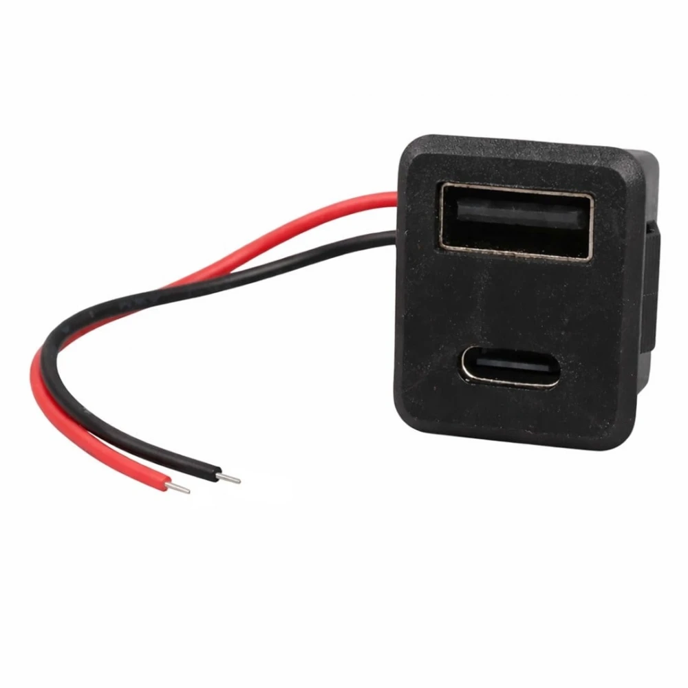 Pano Tip Kare Type-C + USB Şarj Soketi Bağlantı Modülü