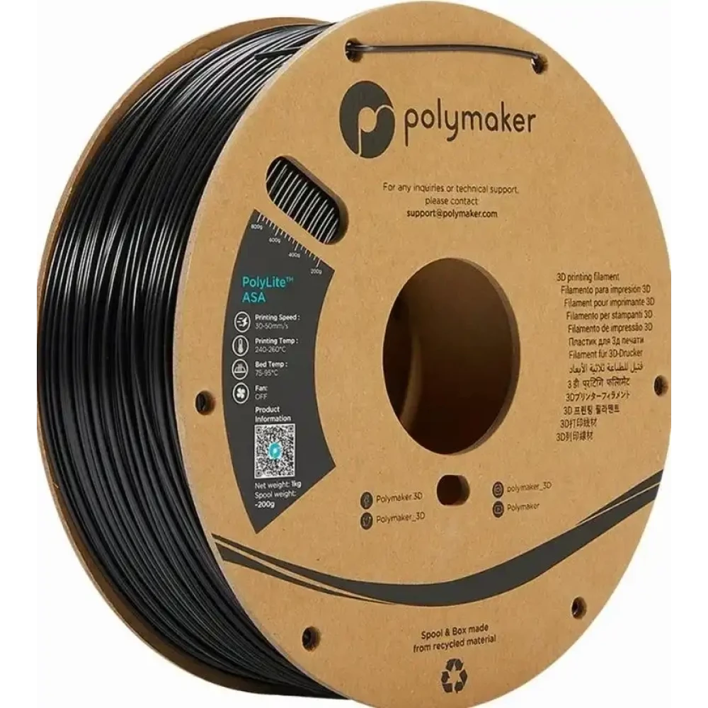 Polymaker PolyLite Asa Filament - Black