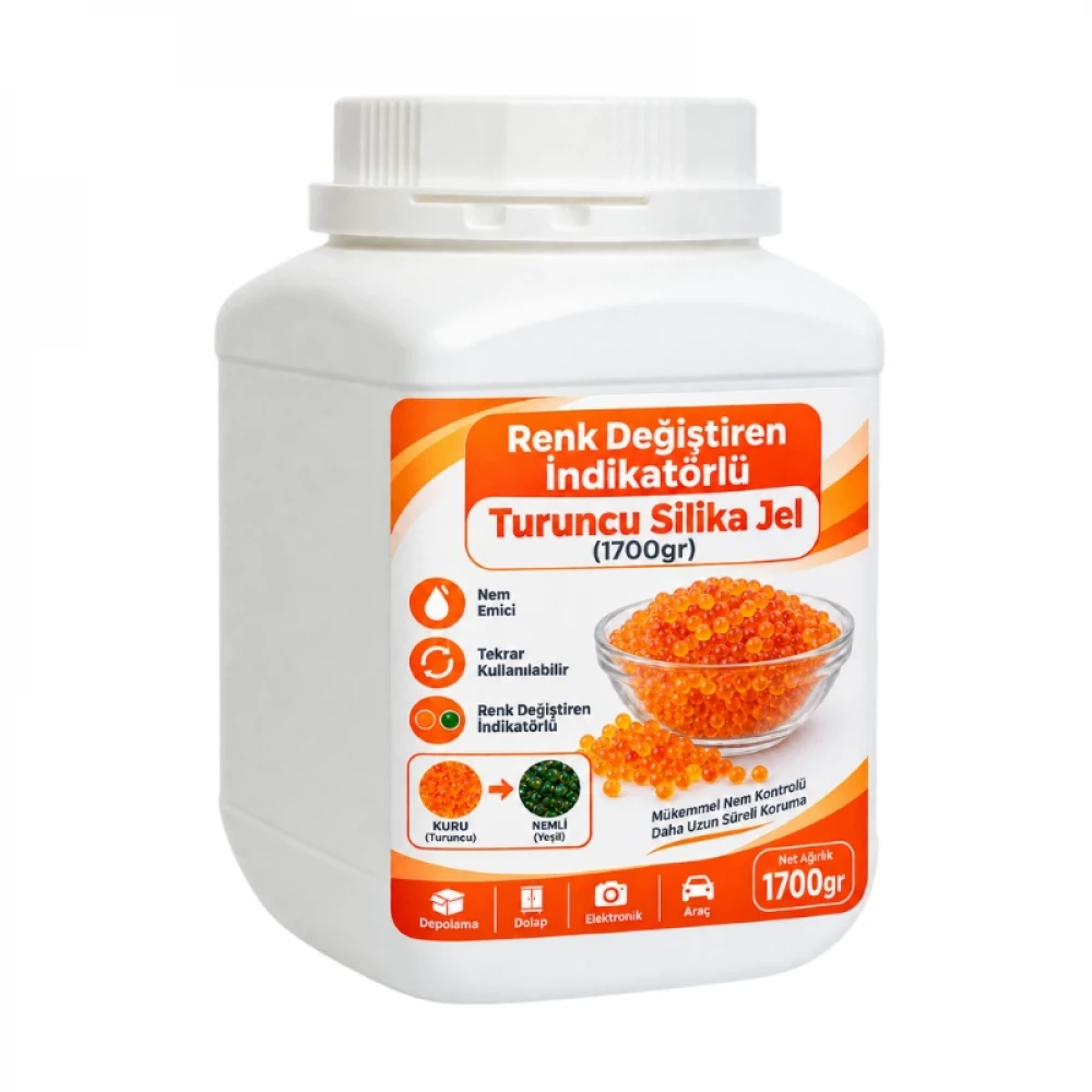 Renk Değiştiren İndikatörlü Turuncu Silika Jel (1700gr)