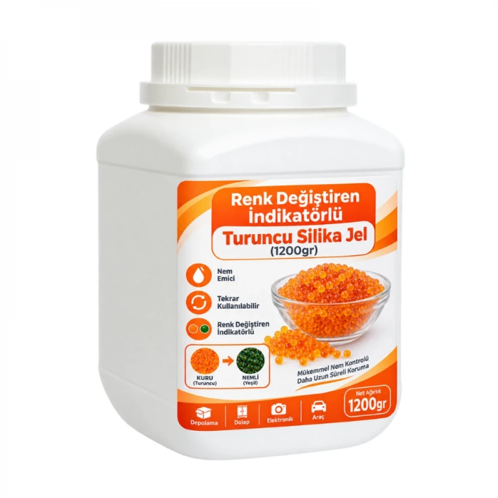 Renk Değiştiren İndikatörlü Turuncu Silika Jel (1200gr)