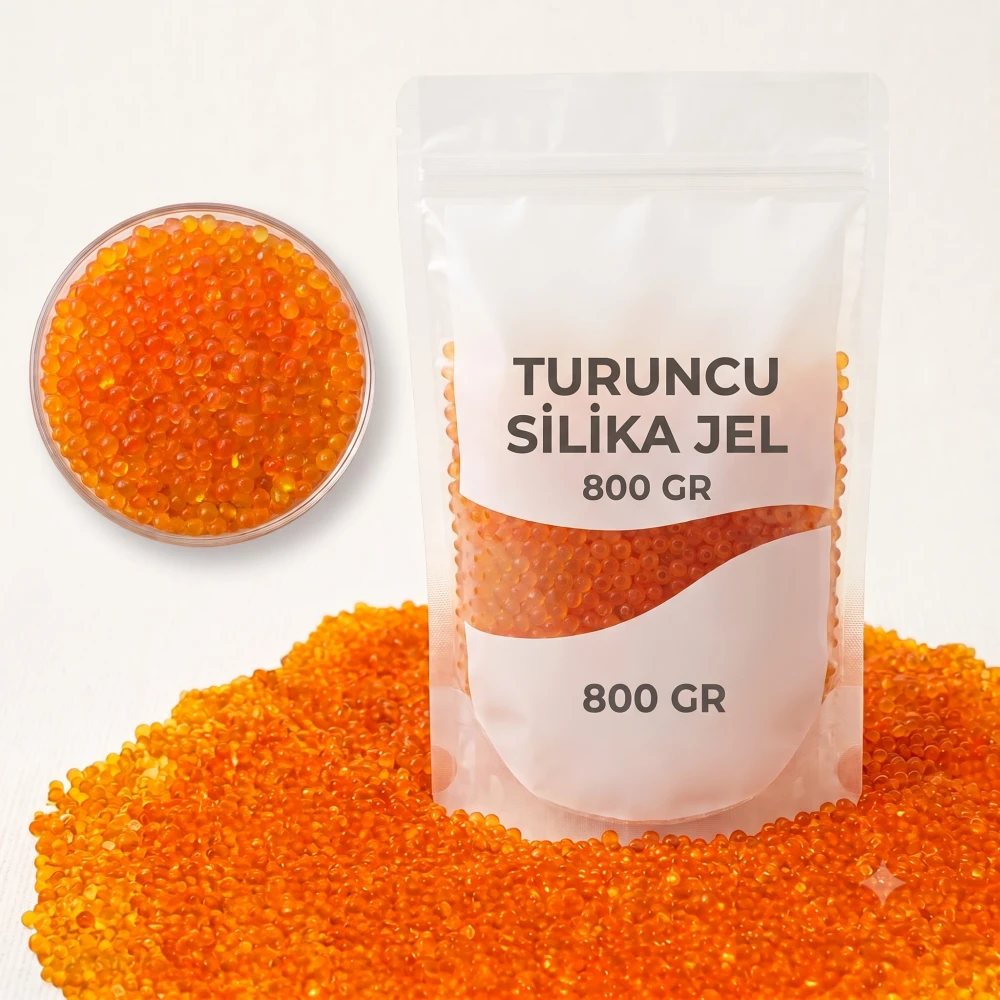 Renk Değiştiren İndikatörlü Turuncu Silika Jel (800gr)