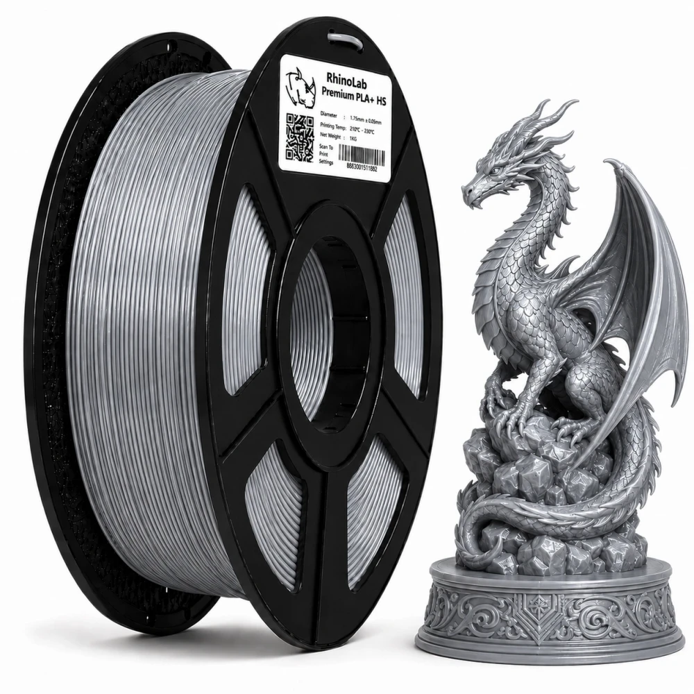 RhinoLab PLA+ Premium High Speed Filament - Aluminum