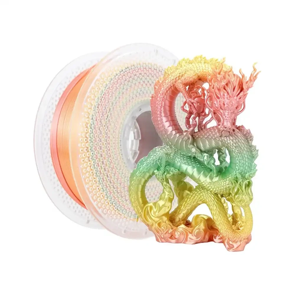 RhinoLab PLA Silk Candy (Rose Red+Yellow+Green) Filament
