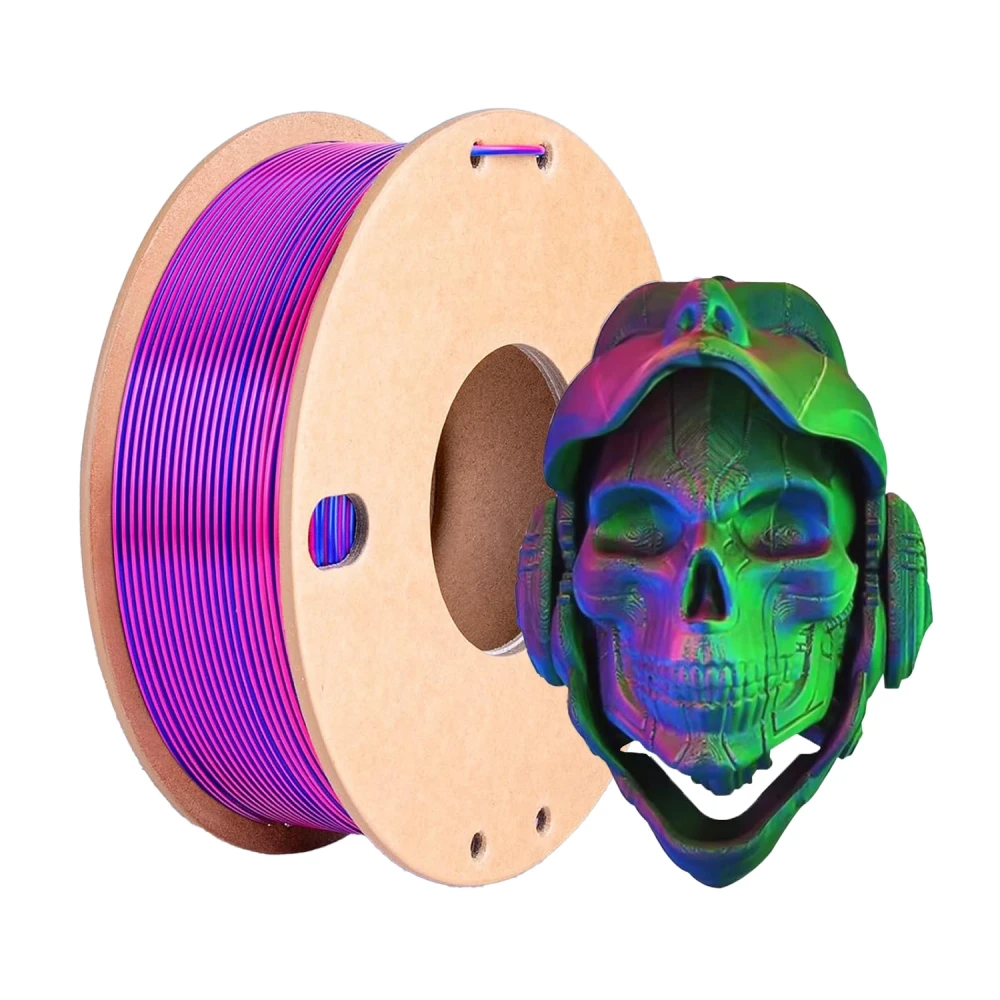 RhinoLab PLA Silk Mystic Renk Filament - Rose Red Dark Blue Green 250gr