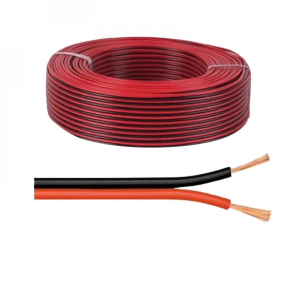 Siyah Kırmızı CCA Kablo 2li 0.5mm, 10 Metre