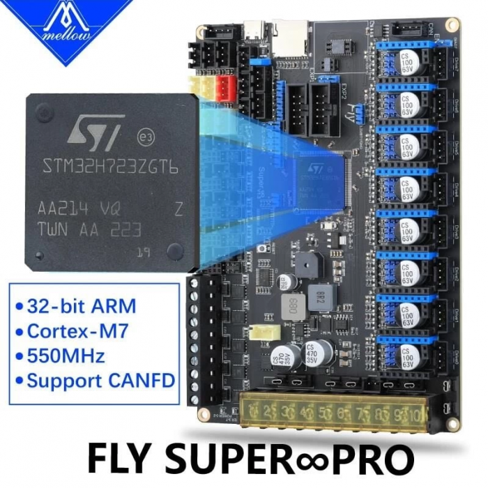 Mellow Fly Super-8 Pro | 8 Sürücülü Güçlü 3D Yazıcı Anakartı