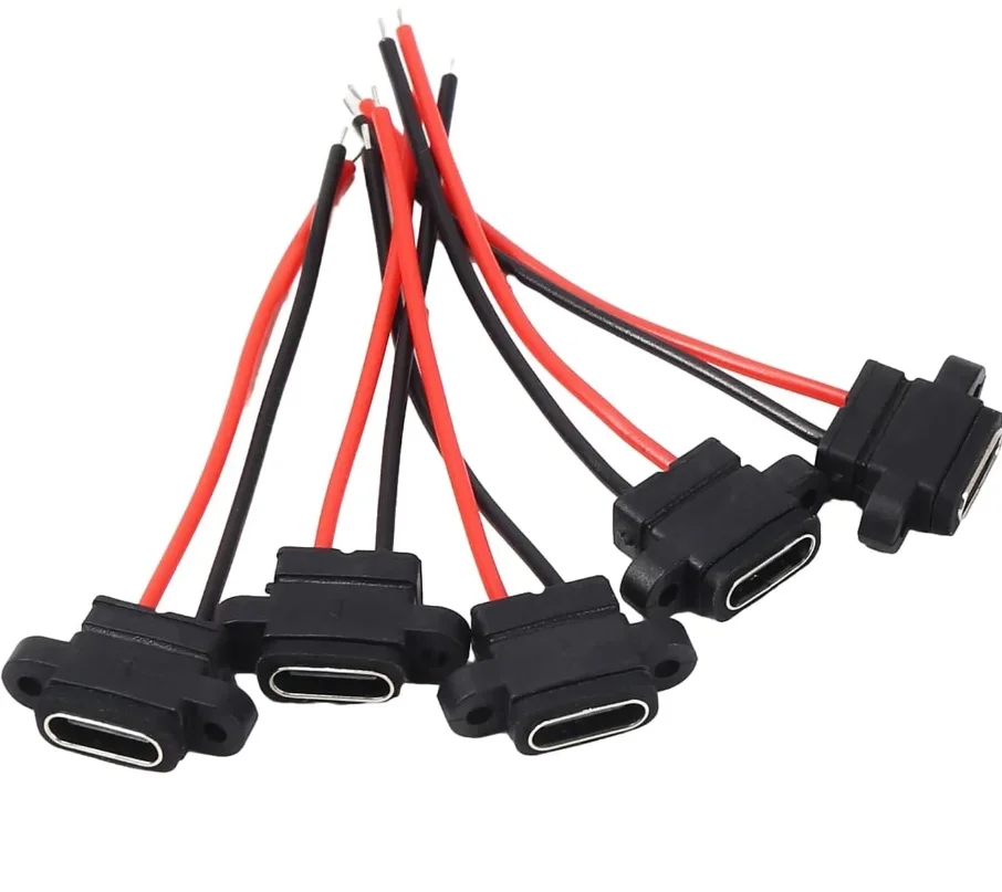 Panel Tipi Type-C Soket Kablolu Kauçuklu Görseli