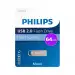 Philips 64Gb Gümüş USB 2.0 Metal Flash Bellek