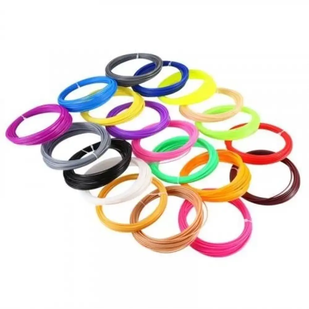 10 Renk 50 Metre PLA Filament (3D Pen ve 3D Kalem Kartuşu)