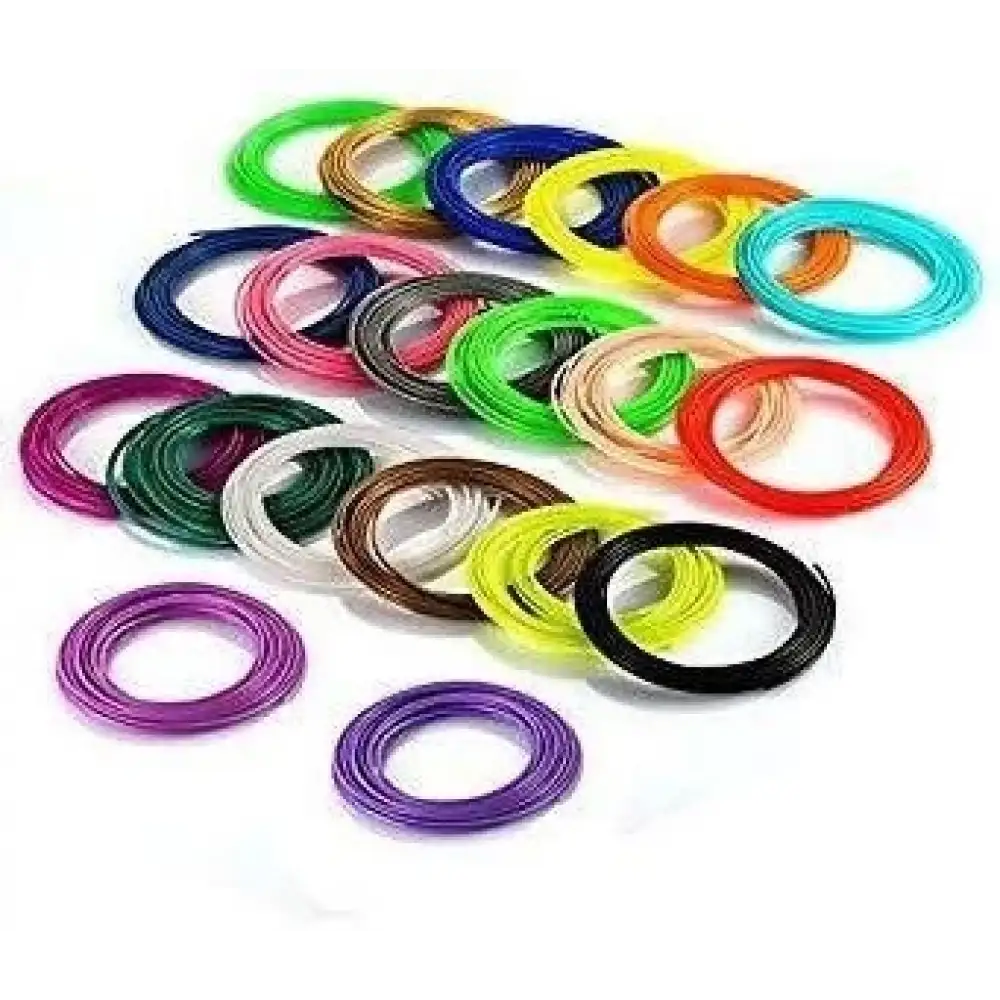 10 Renk 50 Metre PLA Filament (3D Pen ve 3D Kalem Kartuşu)