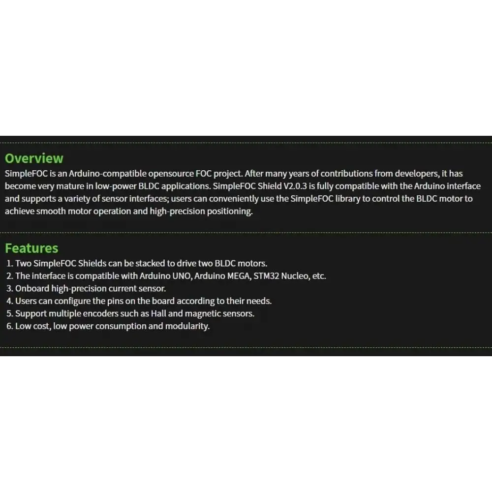 Arduino SimpleFOC Shield V2.0.3