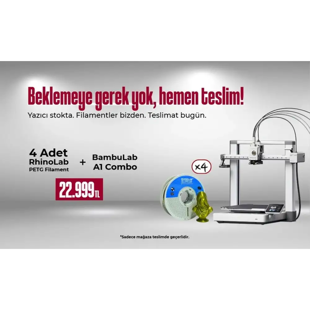 Bambu Lab A1 Combo 3D Yazıcı-4 Filament PETG Hediyeli