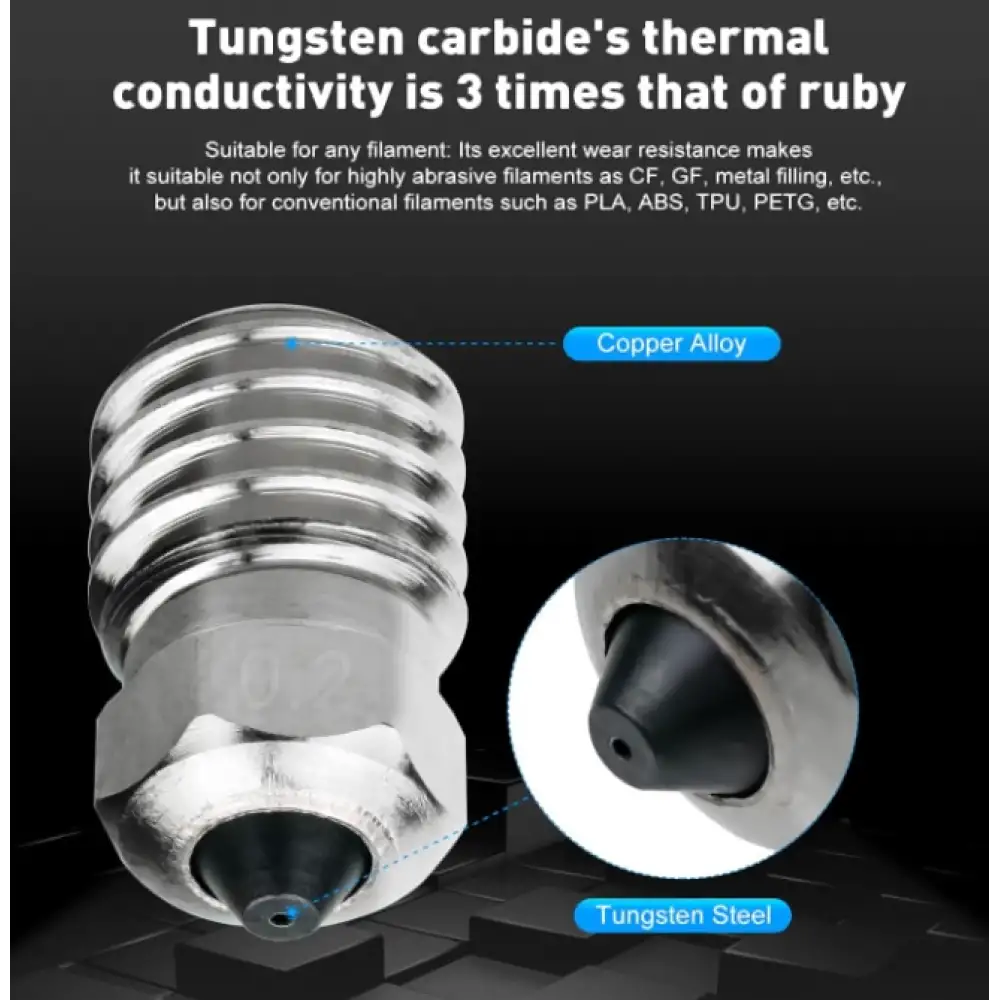 Bambu Lab TZ3.0 Bi metal Sertleştirilmiş Çelik Nozzle Çeşitleri