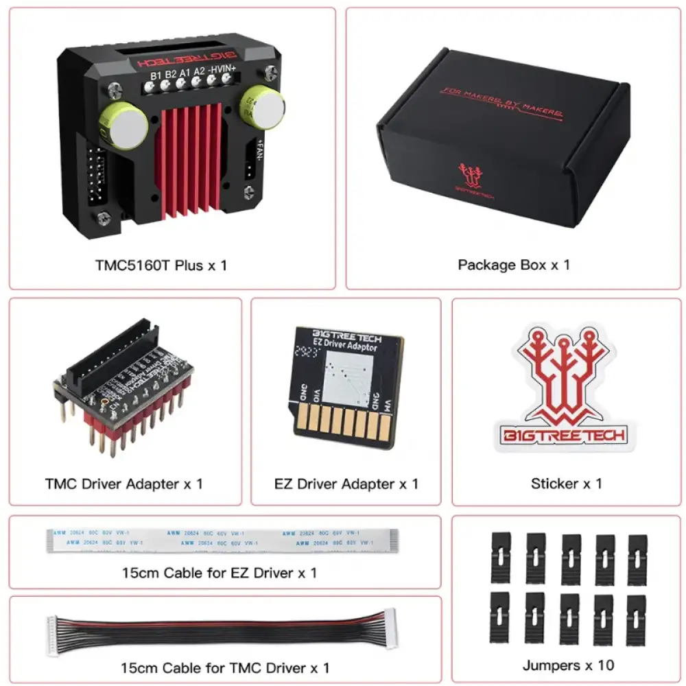 BIGTREETECH TMC5160T Plus Step Motor Sürücü (Soğutuculu)