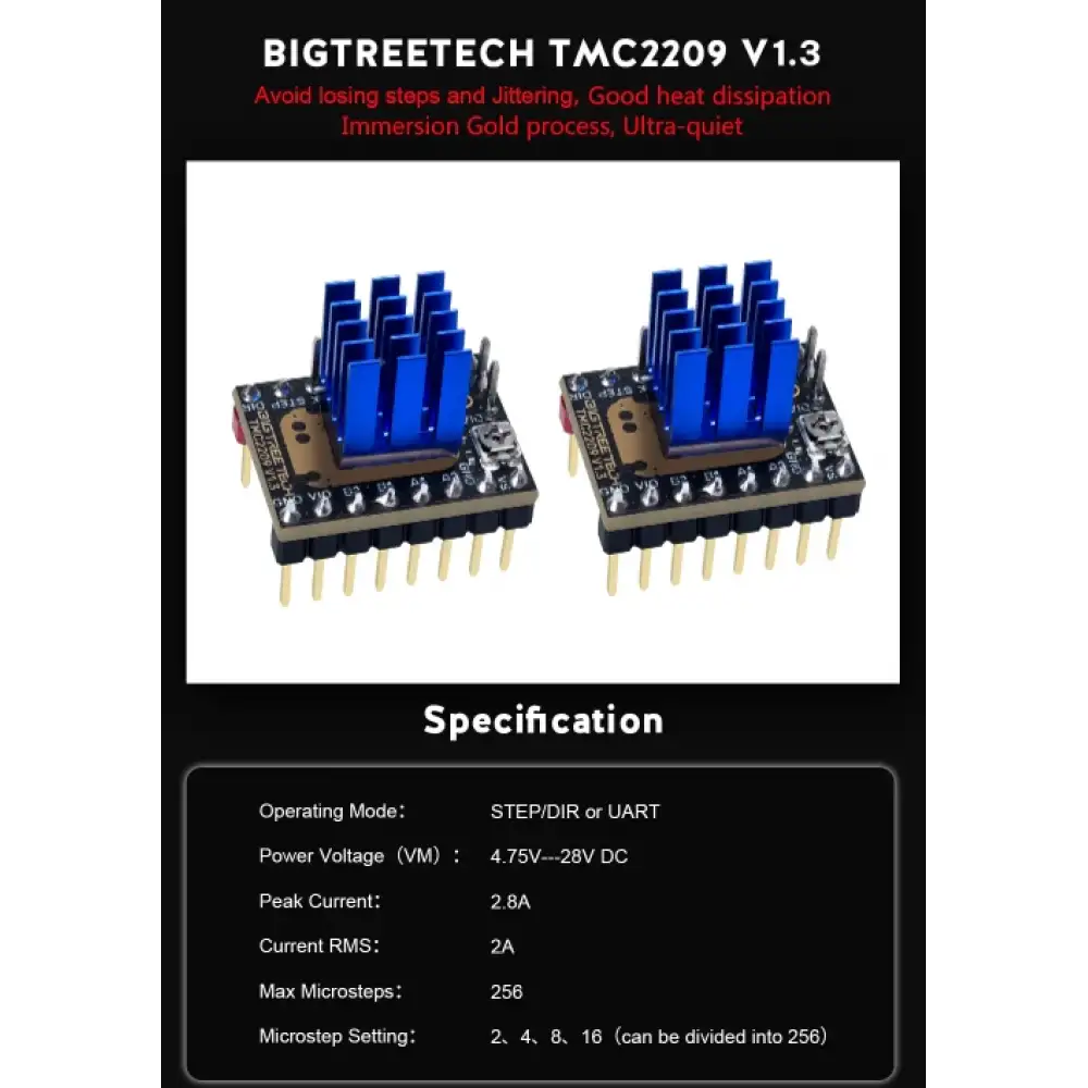 BTT TMC2209 V1.3 Sessiz Step Motor Sürücü