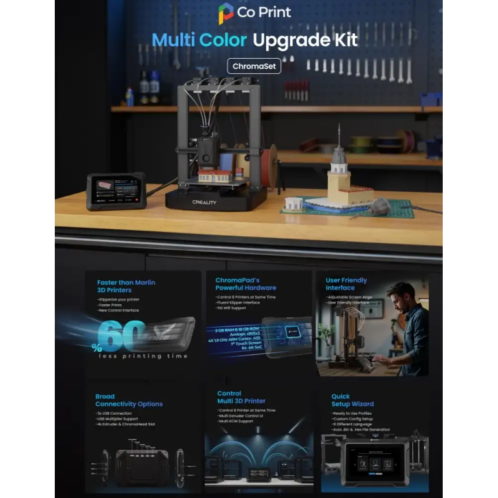 Co Print ChromaSet Marlin 3D Yazıcılar İçin Çok Renkli Yükseltme Kiti