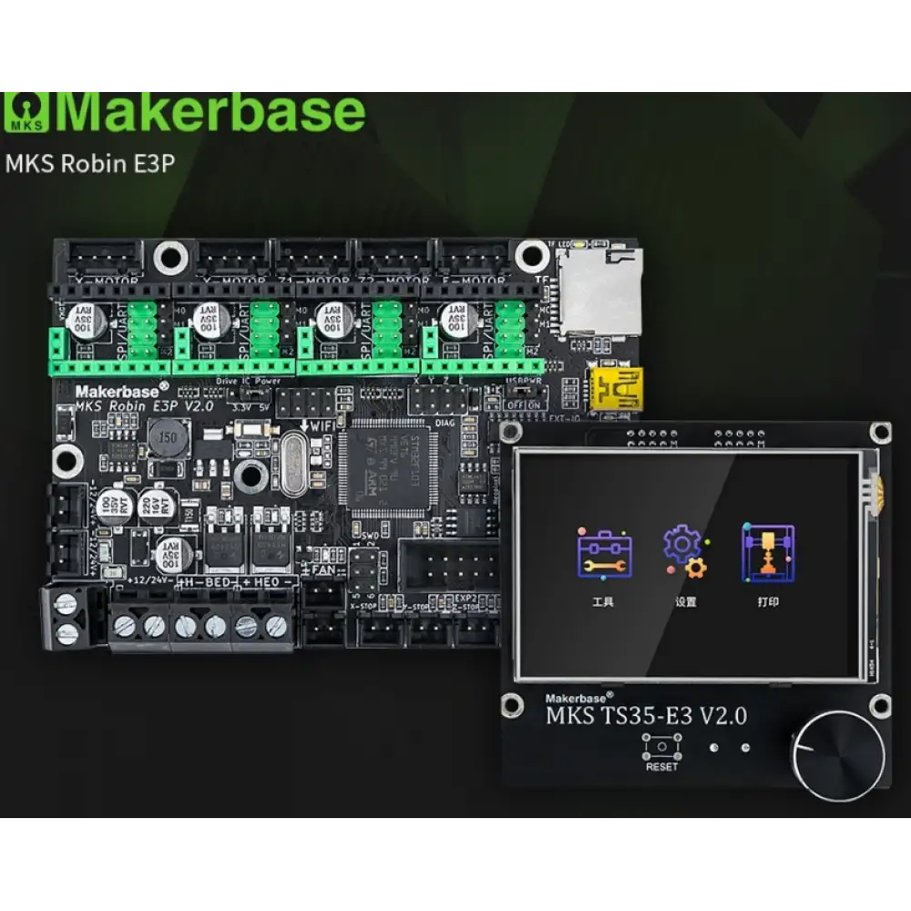 Creality Ender 3 icin MKS Robin E3P 32 Bit Kart ve 3.5 inch TFT