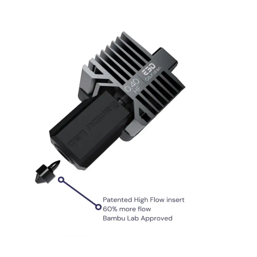 E3D High Flow ObXidian Komple HotEnd Set - Bambu Lab P1 Serisi Uyumlu 0.4mm