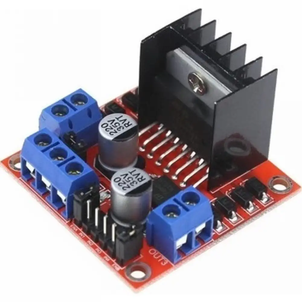 L298N Voltaj Regulatörlü Çift Motor Sürücü Kartı