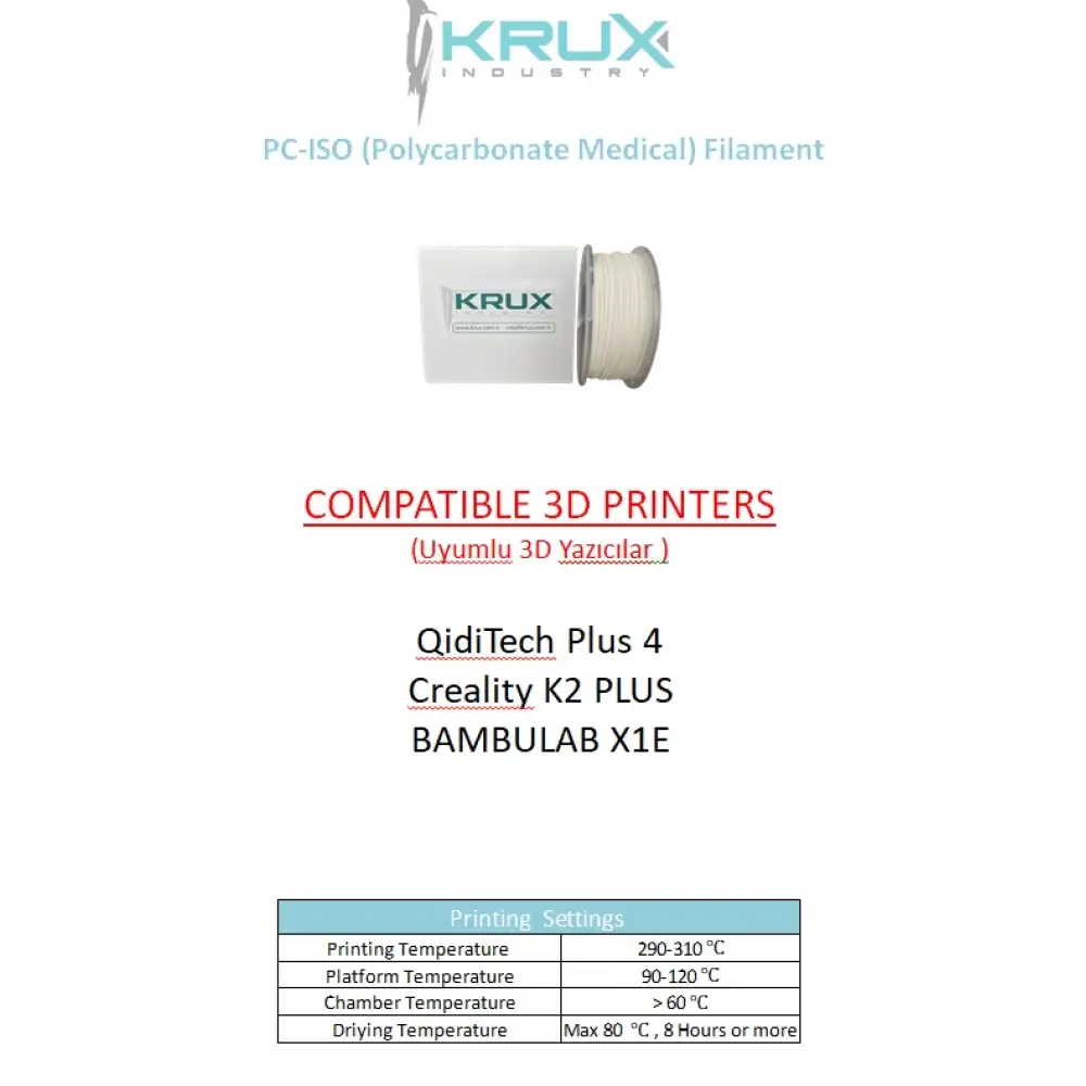 Medikal PC (Polikarbon Filament) (1.75mm / 750gr)