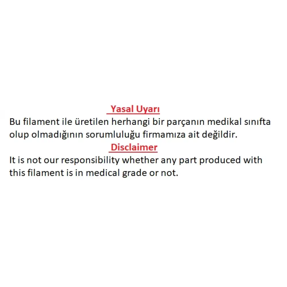 Medikal PC (Polikarbon Filament) (1.75mm / 750gr)