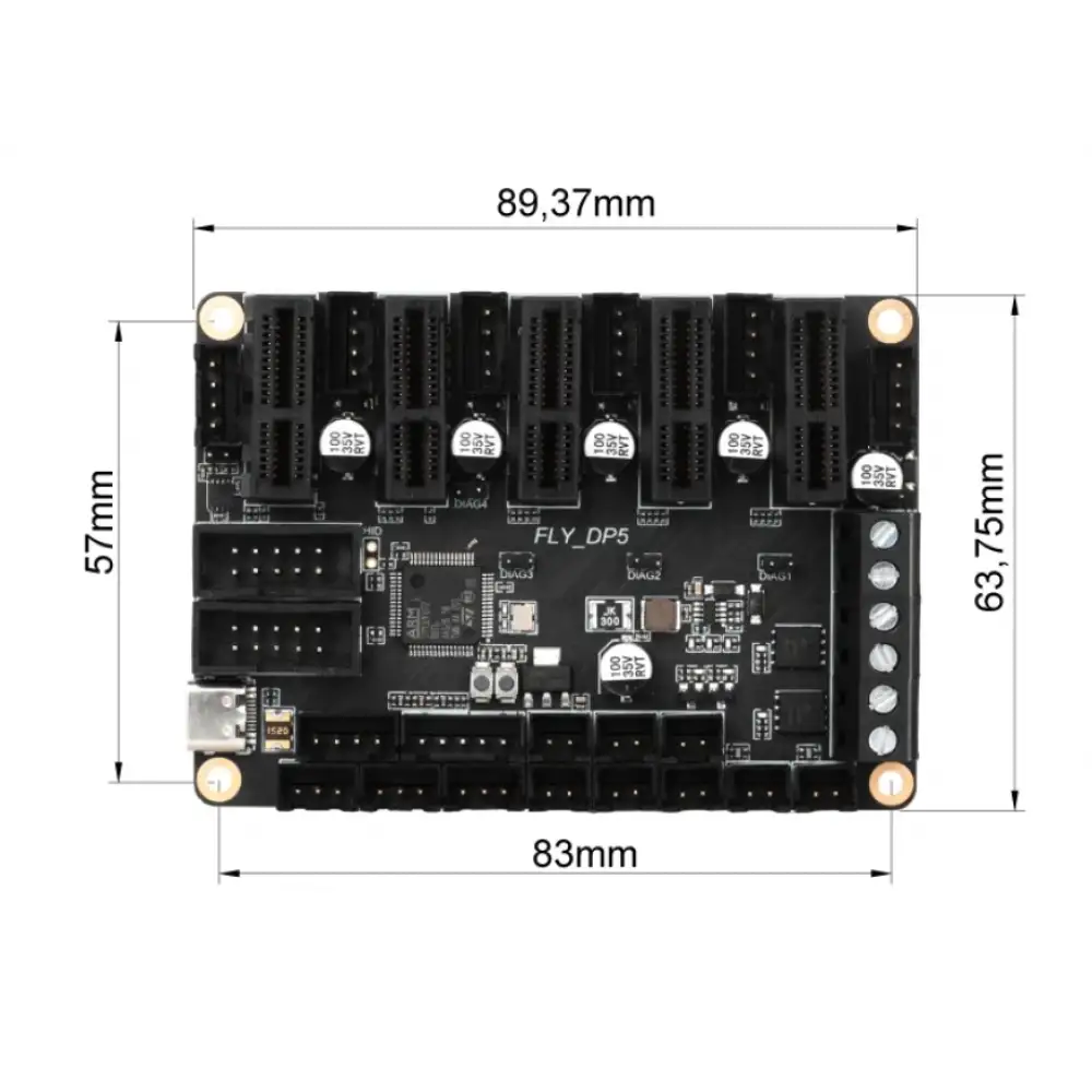 Mellow Fly-DP5 32Bit, 5 Sürücülü 3D Yazıcı Anakartı