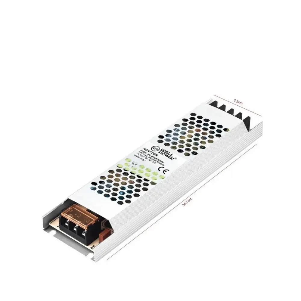 Metal Kasa Slim Adaptör 12 Volt 33 Amper