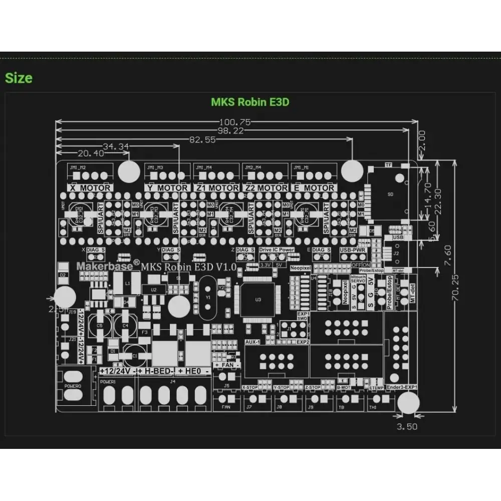 MKS Robin E3D 3D Yazıcı Anakartı