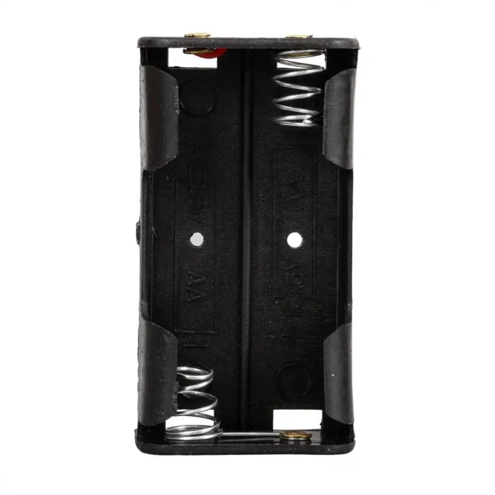 Plastik Siyah Pil Yuvası 2Li AA (IC-233A)