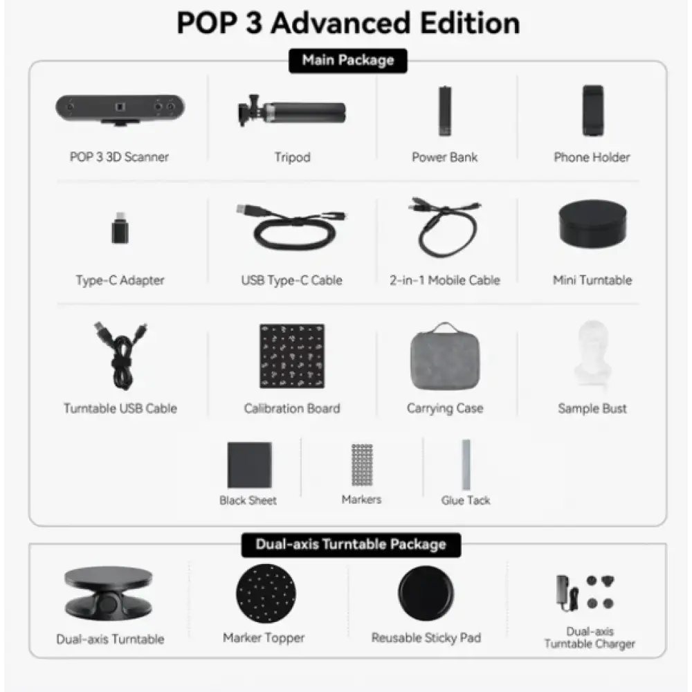 Revopoint 3D Scanner POP 3 Advanced Edition