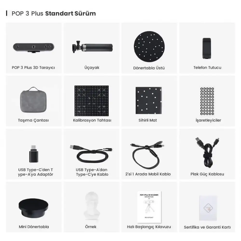Revopoint POP 3 Plus Standart 3D Tarayıcı