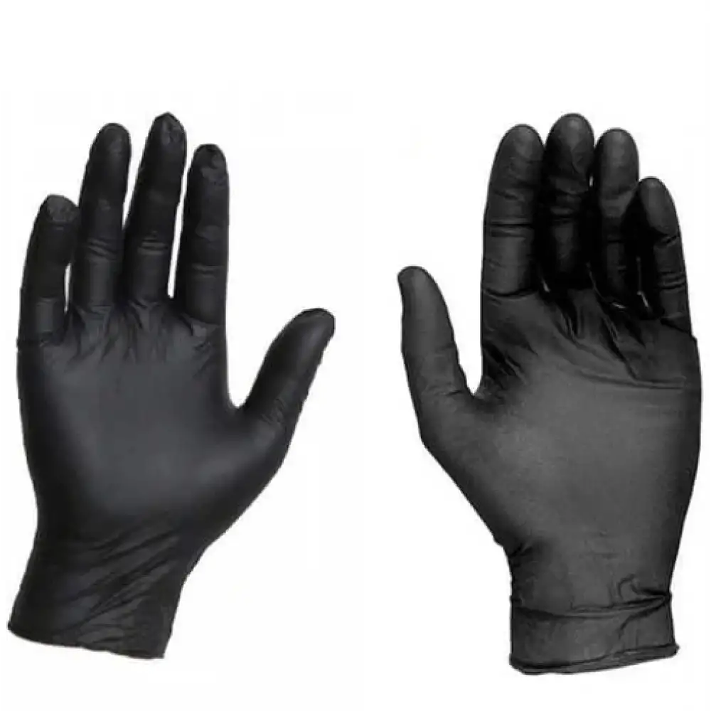 Siyah Nitril Pudrasız Eldiven 10 Adet