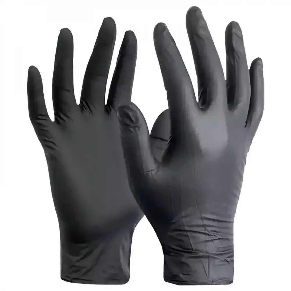 Siyah Nitril Pudrasız Eldiven 10 Adet