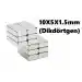 Yuvarlak Neodyum Mıknatıs 10X5X1.5mm (Dikdörtgen)