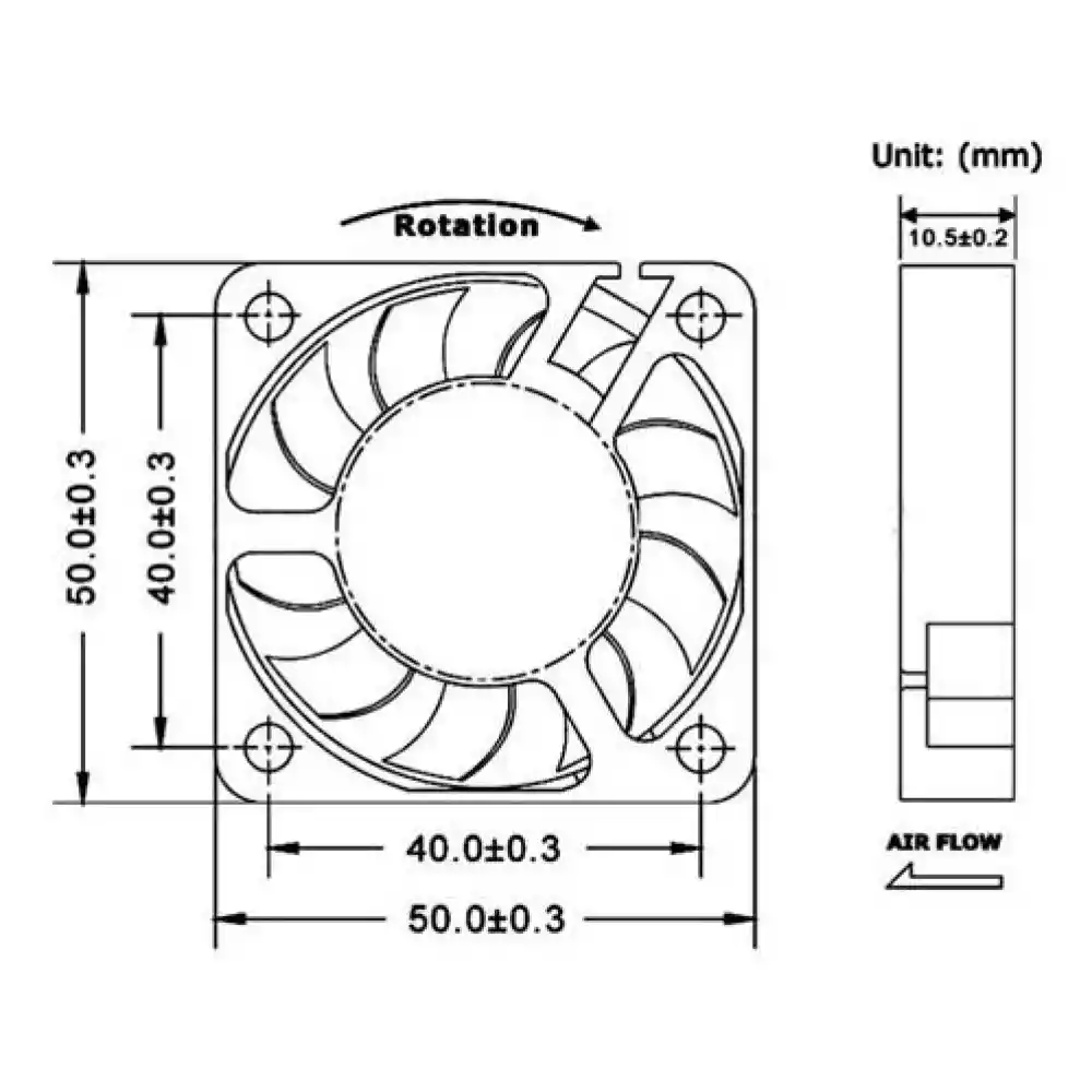 50x50x10 12V Fan