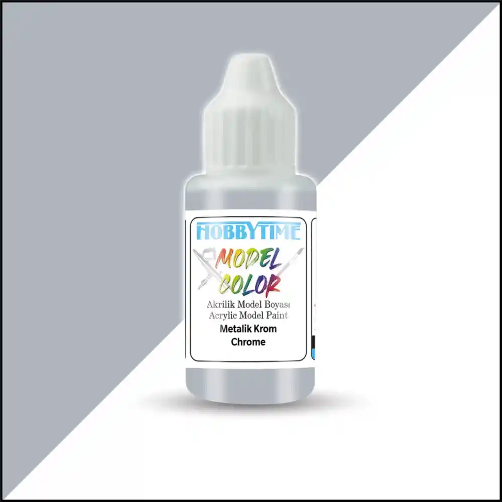 Hobbytime 18 Ml. Akrilik Model Boyası Metalik Krom