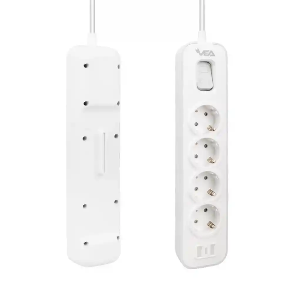 4lü 2 USB 1 TYPE-Cli 1.5 Metre Grup Priz Beyaz